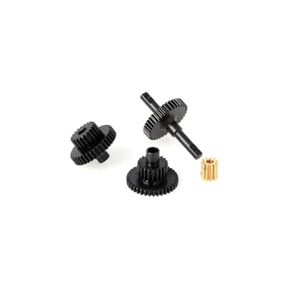 LCX Racing 1/18th RC Crawler Car Hard Steel Transmission Gearbox Gears Set for TRX4M, Upgrades Parts Accessories (9.7:1 Overdrive)