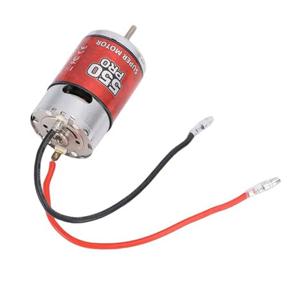 550 Brushed Motor 550 45T Brush Motor Universal RC Crawler Highspeed with Stainless Steel Housing, Suitable for RC Cars and Boat