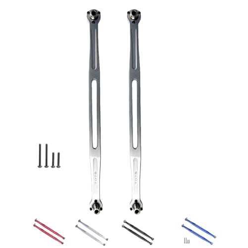 Front Steering Tie Rod Links 7075-T6 for 1/5 Traxxas X-MAXX WideMaxx 8S & 1/6 XRT 8S Monster Truck Upgrades Parts, Replacement for #7897, 2pcs Set (Silver) - color: Silver
