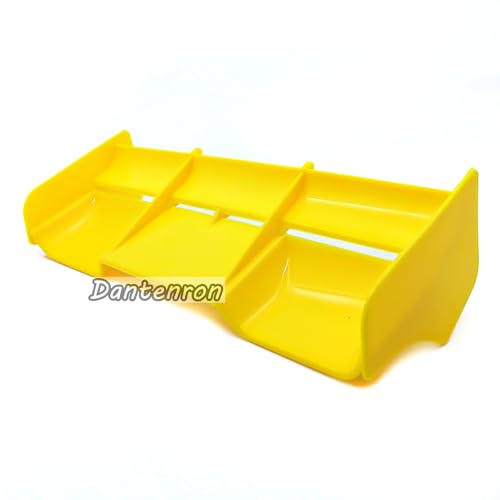 1/8 RC Car Force Rear Spoiler High Down Force Body Wing Tail Compatible with 1:8 Scale RC Off Road Short Course Truck Buggy Racing Car (Yellow) - color: Yellow