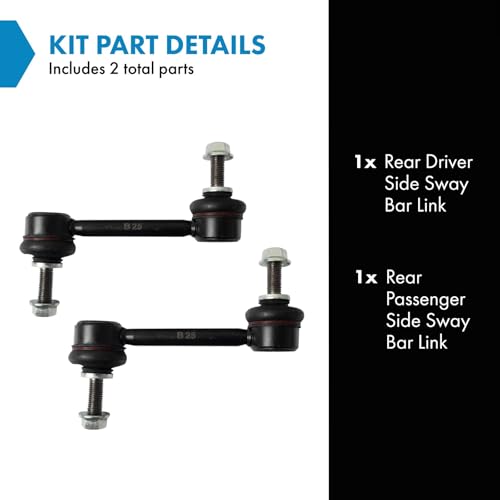 TRQ Rear Sway Bar Stabilizer Link Set Compatible with 2017-2021 Honda Clarity 2017-2022 CR-V - style: PSA29468