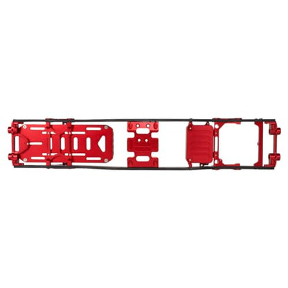1/10 RC Crawler Carbon Fiber Girder 4.3mm CNC Metal Car Chassis Frame Body Kit for Axial SCX10 II Rock Off Road Truck Upgrade Parts (Red) - color: Red