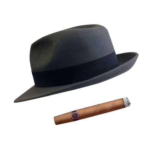 WZP Hat and Cigar Window Decal, Funny Driving Fake with Hat and Cigar Car Stickers, Waterproof Vinyl Creative Decal, Universal Car Decor Sticker for Trucks, Van, Suvs