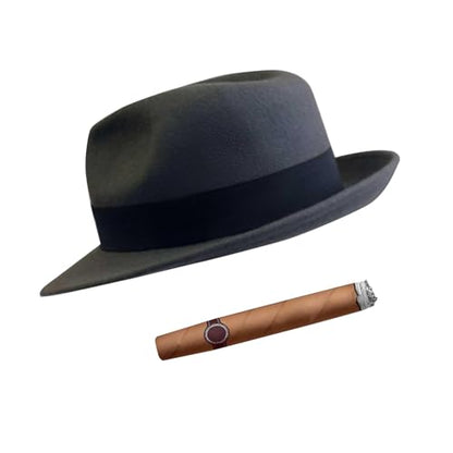 WZP Hat and Cigar Window Decal, Funny Driving Fake with Hat and Cigar Car Stickers, Waterproof Vinyl Creative Decal, Universal Car Decor Sticker for Trucks, Van, Suvs
