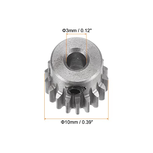 HARFINGTON Pinion Gear 3mm Bore 18T Mod 0.5 Stainless Steel Spur Diff Differential Motor Gear RC Car Replacement Parts - style: 18T