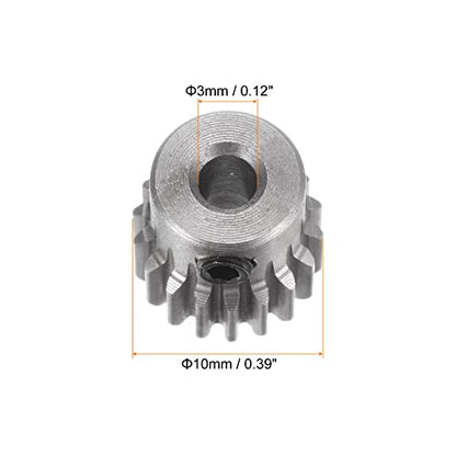 HARFINGTON Pinion Gear 3mm Bore 18T Mod 0.5 Stainless Steel Spur Diff Differential Motor Gear RC Car Replacement Parts - style: 18T