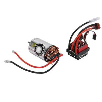 Alomejor 550 Brushed Motor, High Purity Copper Windings 60A ESC Combo with T Plug for 1/10 RC Crawler Car Axial SCX10 II III (37T) - size: 37T