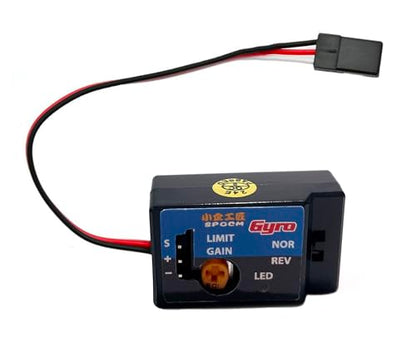 4-6V RC Car Gyro Stabilizer Module SMM System Sensitivity for HBX WPL D12 | SMM vibration gyro sensor, digital PI control, adjustable sensitivity via potentiometer, steering direction switch, 4-6V