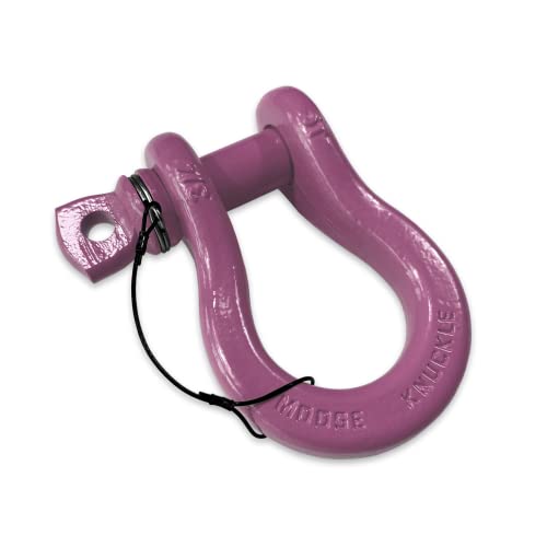 B'oh Spin Pin 3/4” Recovery Shackle | 10,000 lbs Capacity - High-Strength Carbon Steel with 7/8" Pin Recovery Gear Towing Accessories - Pin Style : Screw, Pretty Pink - color: Pretty Pink