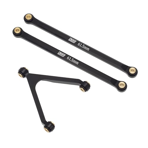 DKKY CNC Aluminum High Clearance for 1/24 RC Crawler LWB 133.5mm Axial SCX24 AXI90081 Deadbolt AXI00004 B17 Upgrades (Black) - color: Black