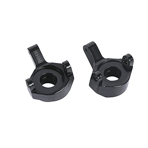 Aluminum Front Steering Knuckles for 1/24 RC Crawler Axial SCX24 Upgrades Parts - 2Pcs (Black)