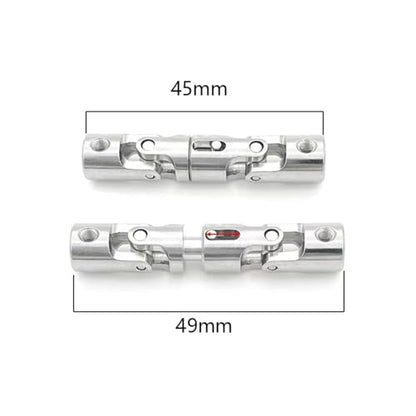 RC Car Transmission Shaft for WPL 1/16 6WD B16 Replacement Transmission Shaft RC Truck Car Universal Joint Shaft Upgrade Parts Metal CVD Drive Shaft Center Shaft(Silver,Size 2) - color: Silver, size: Size 2