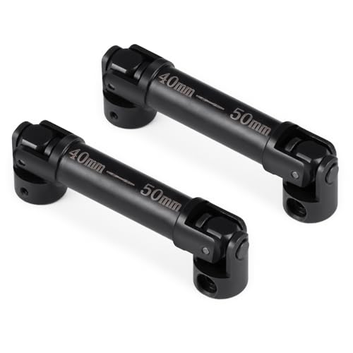 RCHUBAM 2PCS 40-50mm Center Drive Shaft for 1/24 FMS FCX24 | Adjustable 1144-Steel RC Hex‑Type Drive Shaft,RC Crawler Upgrade Parts,1 Pairs