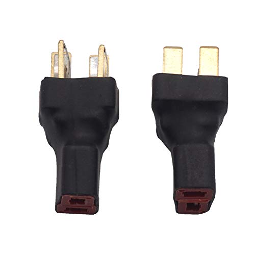 3PCS RC T Plugs Parallel Connector,1 Female to 2 Male T Plug Adapter Compatible with RC Quadcopter Airplane Car Lipo Battery