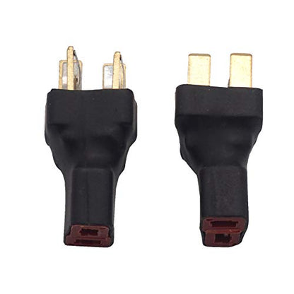 3PCS RC T Plugs Parallel Connector,1 Female to 2 Male T Plug Adapter Compatible with RC Quadcopter Airplane Car Lipo Battery