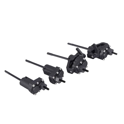 1/10 RC Crawler Aluminum Portal Front and Rear Axle Set for Axial SCX10 II 90046 90047 AR44 – CNC Alloy Axles with Steering Link Upgrade Parts for SCX10 Trucks (Black Rear Axle) - color: Black Rear Axle