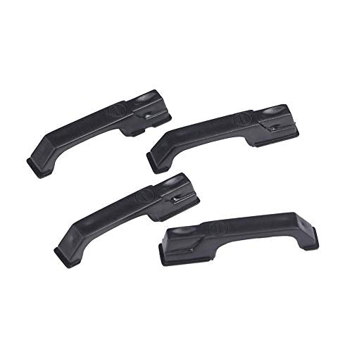 Dilwe 4Pcs RC Car Door Handles, Plastic Simulation Door Handles with Screws for -4 D90 Axial SCX10 1/10 RC Crawler Car(Black) Car Model Accessory