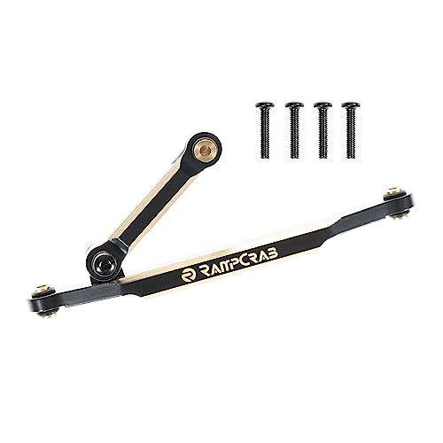 Brass Steering Links for FCX24, Steering Rod Tie Linkages Set for FMS FCX24, Fit for 1/24 RC Crawler Car FCX24 Power Wagon Butcher, Max Smasher Big Foot Monster Truck, K5 Blazer, Black - color: Black