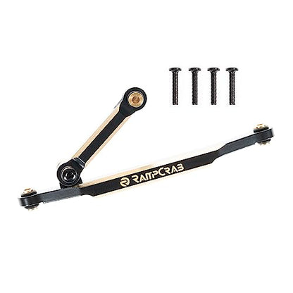 Brass Steering Links for FCX24, Steering Rod Tie Linkages Set for FMS FCX24, Fit for 1/24 RC Crawler Car FCX24 Power Wagon Butcher, Max Smasher Big Foot Monster Truck, K5 Blazer, Black - color: Black