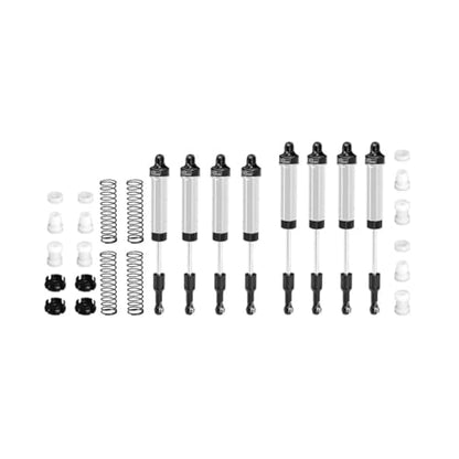 GPM 6061-T6 Alloy Front & Rear Complete Internal Spring Shock Set (130Mm And 134Mm) For 1/8 Lmt 2.0 Grave Digger 4X4 Solid Axle Brushless Monster Truck-Los04028 (Silver) - color: Silver
