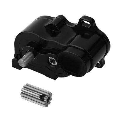Ultra Light LCG Metal Transmission Low Speed Gearbox with Motor Gear for 1/10 RC Crawler SCX10 TRX4 TRX-4 RC4WD Capra Upgrade Part (Black) - color: Black