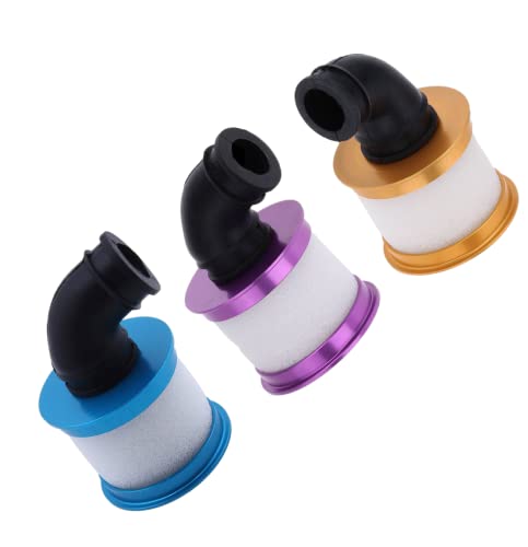 Aluminum RC Air Filter Sponge for 1/10 RC Hobby Model Nitro Car Buggy Truck Upgrades hop-up Parts 3pcs/Set(Blue+Yellow+Purple) - color: Multicolored