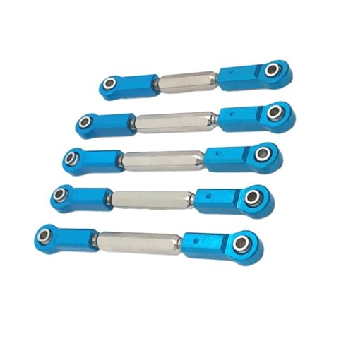 RC Tie Link Rods Compatible with JLB J3 for Monster 1/10 RC Trucks Car Upgrade Part Steering Link Rod RC Car Part Durable Steering Linkage Tie Rod(Blue) - color: Blue