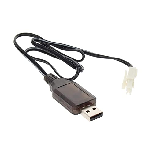 Heyiarbeit EL-2P Reverse USB Charging Cable for RC Car 7.2V 250mA Ni-MH Ni-CD Battery - size: EL-2P 1Pcs