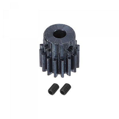 uxcell 1Mod 16T Pinion Gear 5mm Bore Hardened Steel Motor Rack Spur Gear with Step for RC Car Truck Buggy Gear Drive