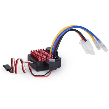 2-3s 60A Brushed ESC Waterproof Electronic Speed Controller with Switch Mode BEC for 1/10 Scale RC Crawler Car Trucks Upgrade (Tamiya Plug) - style: Tamiya Plug