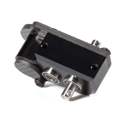 Ultralight Portal Transmission,48Pitch Tiny Gearbox,Machined Ultralight Portal Transmission Tiny Gearbox with Slipper Pad for Cheater Rigs Capra SCX10 III AR45 Axle (Black) - color: Black