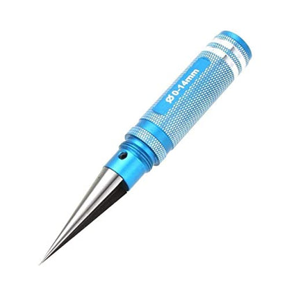 0-14mm Aluminum Alloy Expanding Hole Puncher Reamer Tool with Protective Sleeve for RC Model Body Connector Blue Reamer Tool