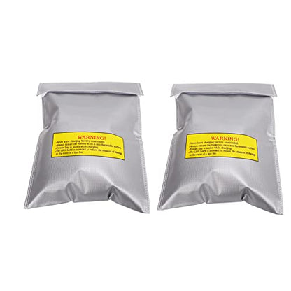 MAVIS LAVEN Battery Safe Bag, Fire Retardant PVC Fiber Protection, Explosion Proof Storage with Charging Holes for RC Drone Batteries