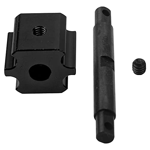 Aluminum RC Differential Locker Spool 4x4 Diff Locker Mounts Compatible with 1/10 Traxxas Slash 4X4 Rustler 4X4 Stampede 4X4 Hoss VXL 4X4 RC Car (Black) - color: Black