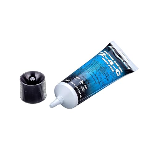 Quicksilver 802859Q1 2-4-C Marine Grease with Teflon, Multi-Purpose Marine Lubricant – 8 oz. Tube - style: 8oz. Tube