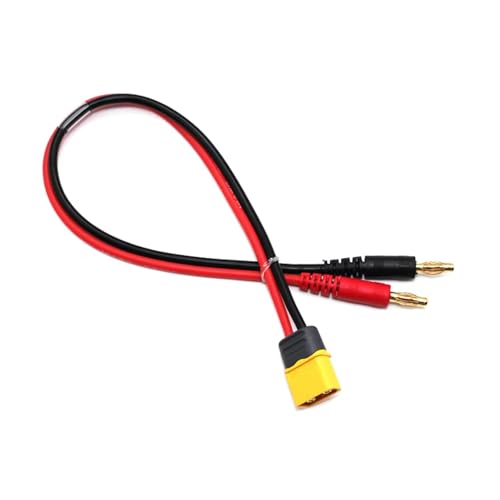 XT60 Male to 4mm 20CM 12awg XT60H Plug Banana Connector Charge Cable Adapter Silicone Wire for RC Car Lipo Battery Parts Replacement Use RC Car DIY Parts