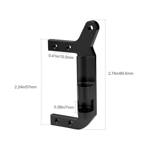 HobbyPark Servo Mount 4-Link Suspension Mounts for TRX4 Crawler Replacement of 3-Link Panhard Bar Upgraded (Black) - color: Black