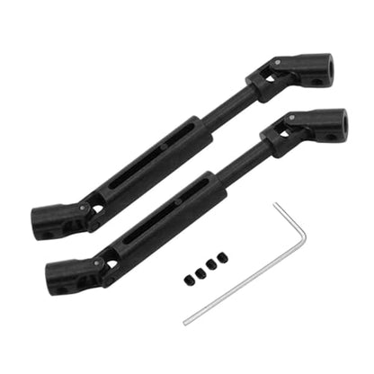 Fancyes 2Pcs Drive Shafts Replacement with Wrench and Screws Transmission Shafts for MN82 MN78 LC79 1/12 RC Carwler Car Accessory, Black - color: Black