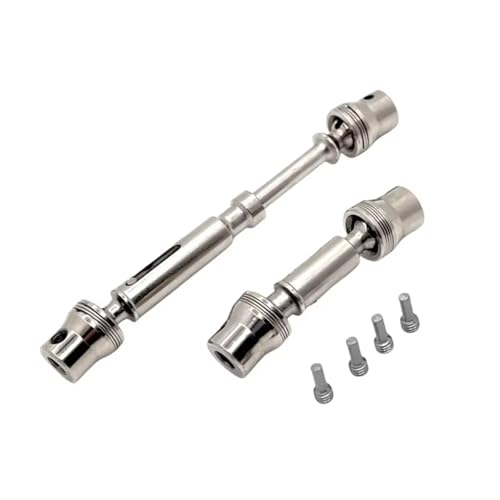 For Mjx For Hyper Go H12Y+ 1/12 Rc Car Metal Upgrade Parts Model Crawler Truck For Buggy Hardened Front Rear Drive Shafts RC Car Transmission Shaft(Front Rear) - size: Front Rear
