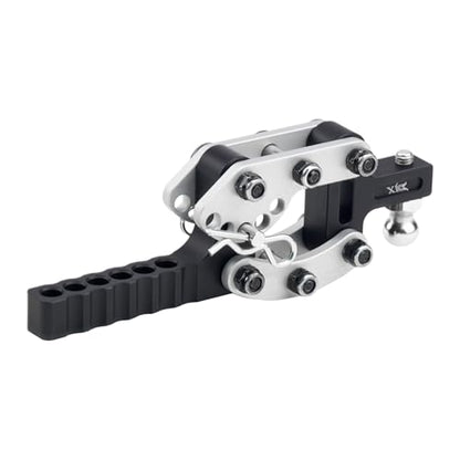 DJX 1/10 RC Trailer Hitch Adjustable Tow Hook Hitch Receiver for Axial 90046 SCX10 TRX4 Redcat Gen7 Gen8 Etc 1/10 RC Crawler Car Upgrade Accessories (Silver) - color: Silver