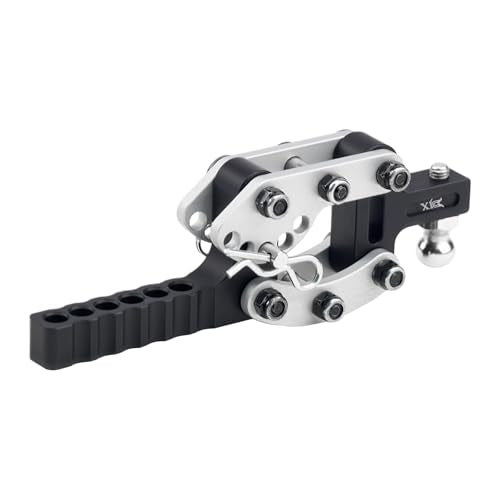 DJX 1/10 RC Trailer Hitch Adjustable Tow Hook Hitch Receiver for Axial 90046 SCX10 TRX4 Redcat Gen7 Gen8 Etc 1/10 RC Crawler Car Upgrade Accessories (Silver) - color: Silver