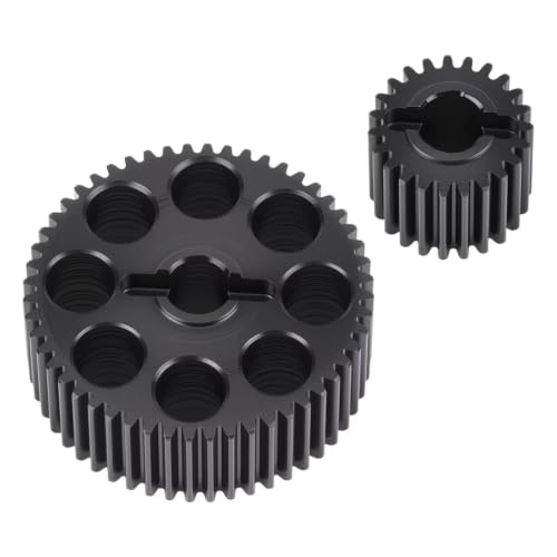 RC Car Parts Compatible with VS4 10 1/10 RC Crawler Upgrade Parts Replacement Accessories Steel Transmission Gearbox Gear Set 52T 23T 48P