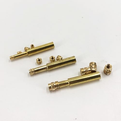 QSJ 12pcs M2.5 M3 M4 Threaded Inserts with 3 Size Soldering Iron Tips Heat Set Insert Tip Brass Nut for 3D Printed Plastic Parts - size: (12pcs) M2.5, M3, M4