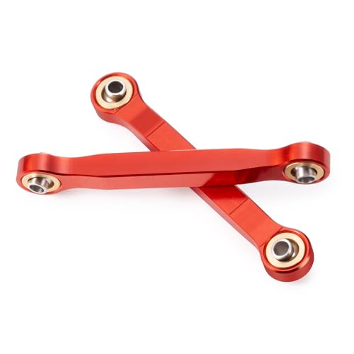 Aluminum Red Steering Links for Arrma 1/18 Granite GROM MEGA 380 | Brushed 4X4 Monster Truck ARA2102 RC Upgrade Parts - color: Red