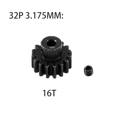 Metal Steel 3.175mm Shaft 32P Pinion Gear Set 15T 16T 17T 18T 19T Compatible with 1/10 Crawler Truck Traxxas Arrma HSP HPI AXIAL Tamiya LOSI RC Car Upgraded Parts - size: 15T 16T 17T 18T 19T