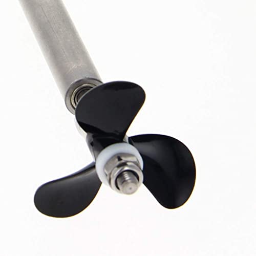 Heyiarbeit Drive Shaft Fit for 3.17mm Motor Shaft w Propeller and Universal Joint for RC Boat, L100mm Shaft, L50mm Sleeve, D36mm Propeller - size: 3.17MM