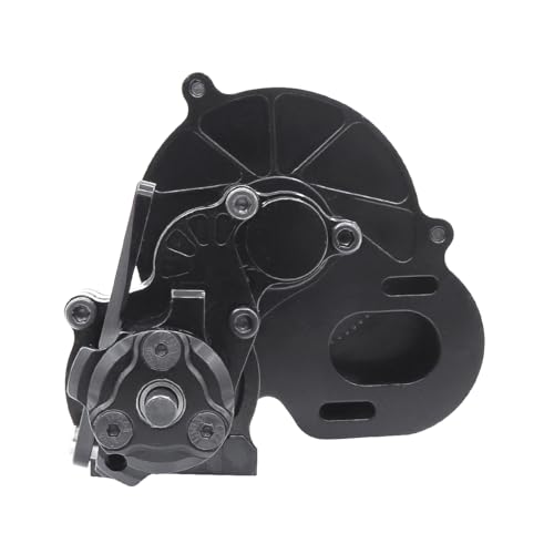 Metal Complete Transmission Cutoff Gearbox with Dig Gear for 1:10 Axial SCX10 AX10 Wraith RC Crawler Car (Black) - color: Black