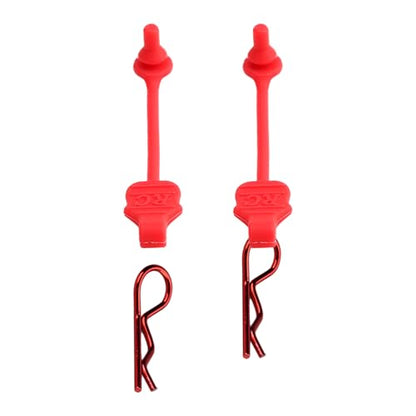 8PCS TGCWENG Universal RC Body Clips w/Pull Tabs Car Clips R Clips for All 1/10 1/12 Scale TRX4 Losi HPI Arrma Kyosho Himoto RC Car Truck Crawler Body Shell Upgrades (1.2mm Red Clips+Red Pull) - color: Red Clips+Red Pull
