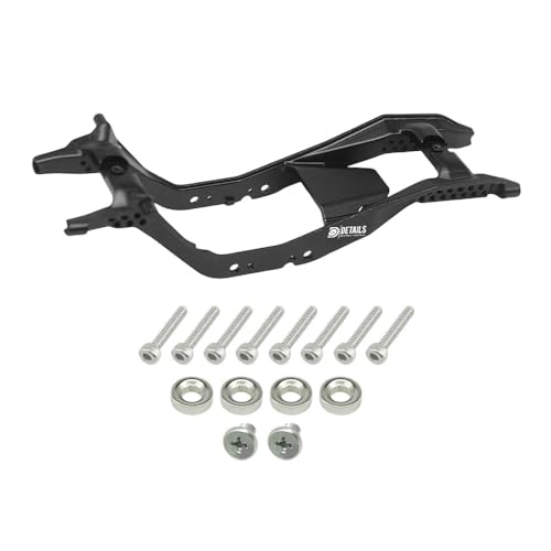 Hobby Details Aluminum Rear Axle Gear Box Skid Link Wheel Upgrade Set for 1/30 Axial SCX30 Jeep Wrangler RC Cars, Black and Gold (Chassis Stock Body) - color: Chassis Stock Body