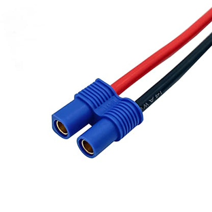 5Pairs EC3 Plug Connector Female and Male Deans with 14AWG 10cm Silicon Wire for RC Lipo Battery Cable Drone - style: EC3